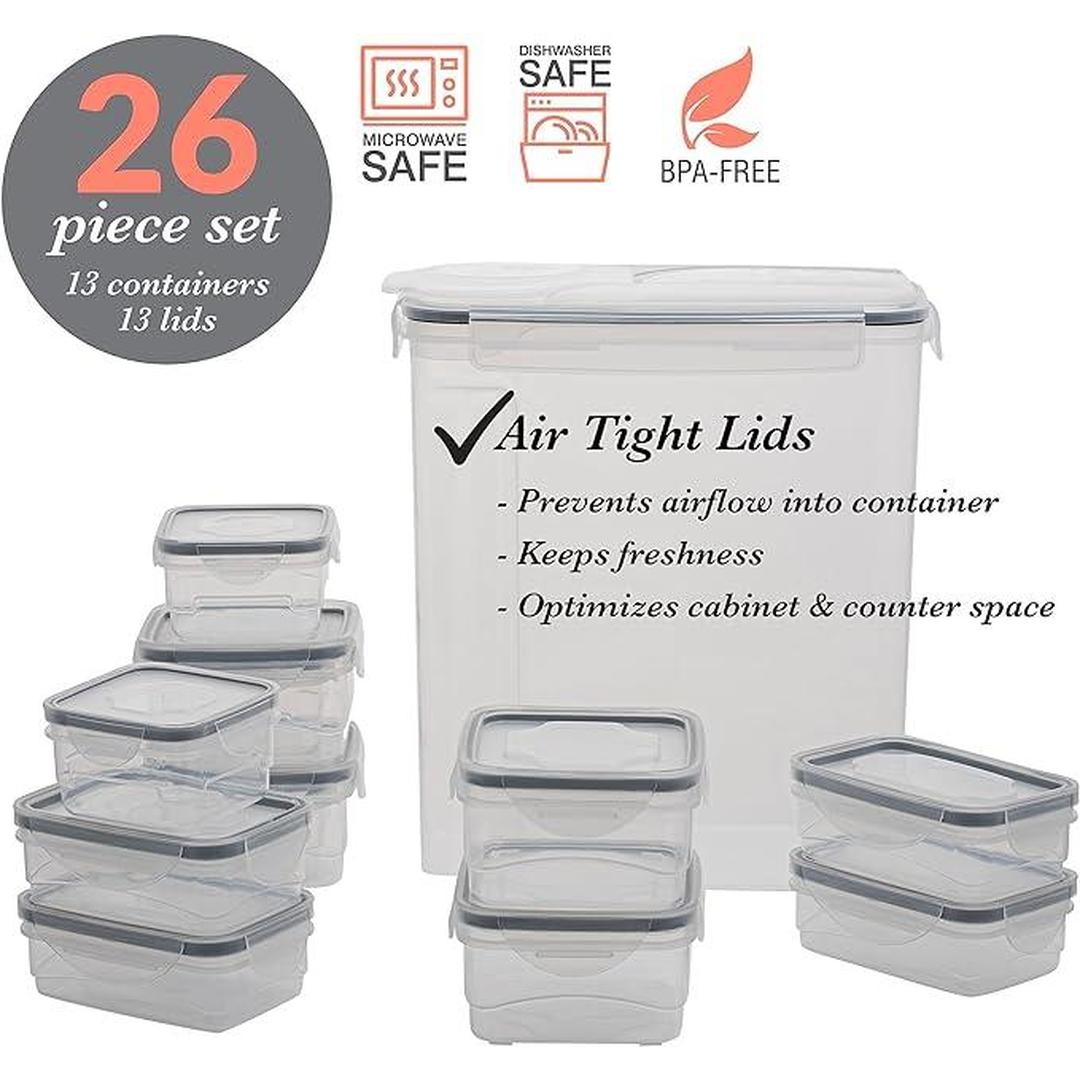 26pc Sets Airtight Food Storage with Lids