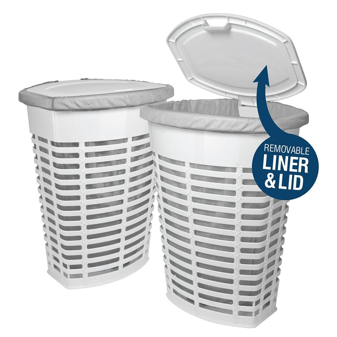 Palm-  Laundry Hamper with Removable Lid & Liner