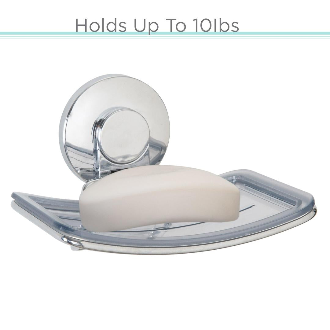Bath Bliss Gel Suction Wire Soap Dish in Chrome