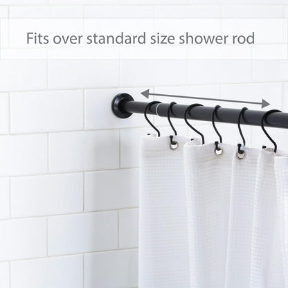 Bath Bliss S-Hook Shower Curtain Rings | Matte Black | 12 Count
