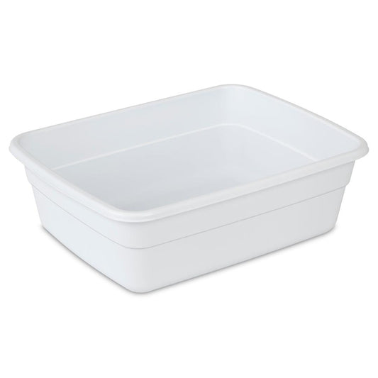 Sterilite 8 Qt. Dishpan Plastic, White