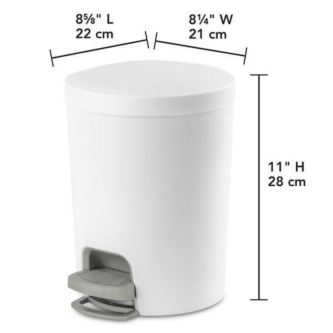 STERLITE 1.6 Gal StepOn Wastebasket