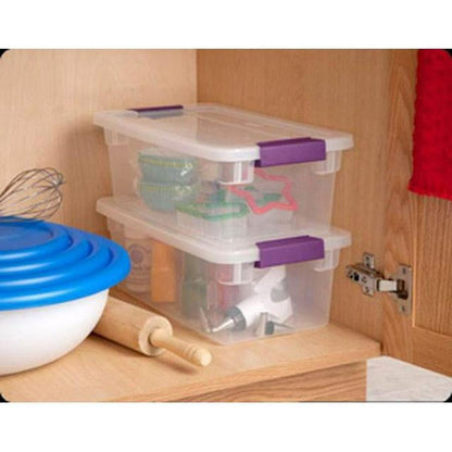 Sterilite 6 qt Clear Latch Storage Box