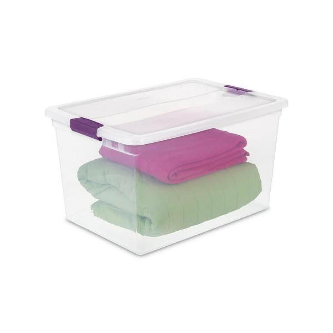 Sterilite 17571706 66-Quart ClearView Latch Box Storage Tote