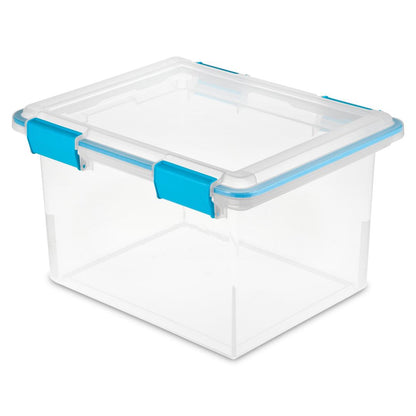 Sterilite 32 Qt. Gasket Box Plastic, Blue Aquarium