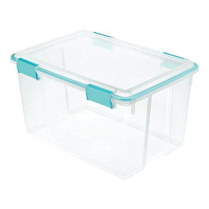 Sterilite 19344304 Gasket Box, Plastic, Blue Aquarium/Clear, 22-1/2 in L, 16 in W, 12-3/4