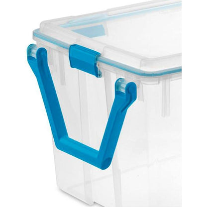 Sterilite 120 Qt Wheeled Gasket Box, Stackable Storage Bin with Latching Lid