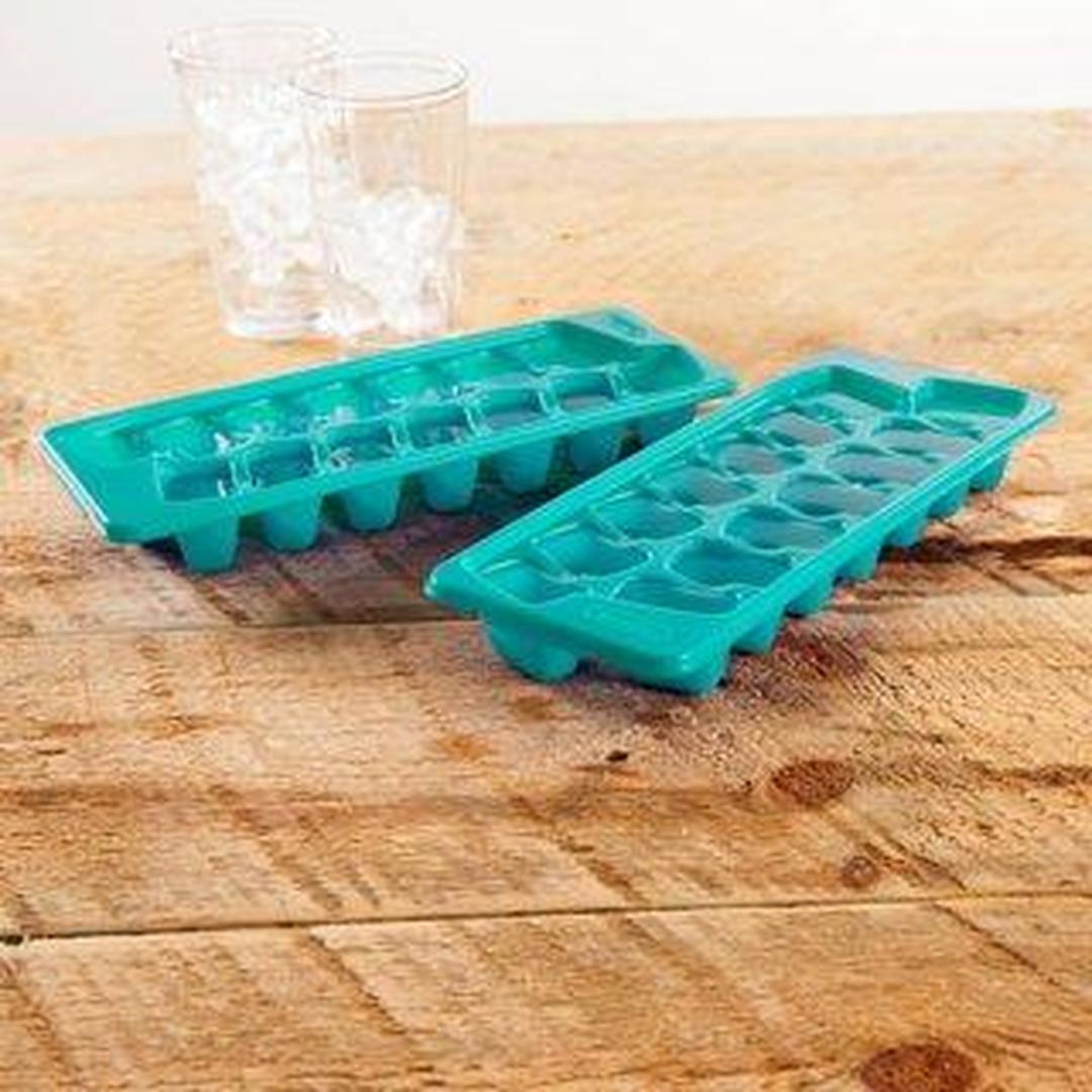 Sterilite Set of Two Ice Cube Trays Food Storage, Blue Atoll