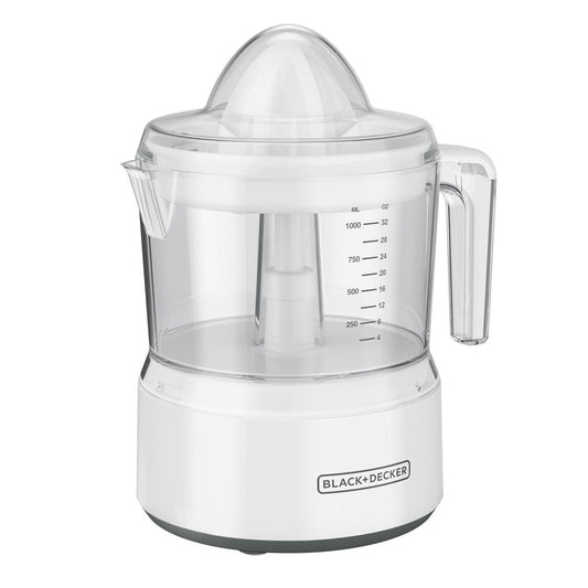 BLACK+DECKER 32oz Citrus Juicer with Self-reversing Cone, White