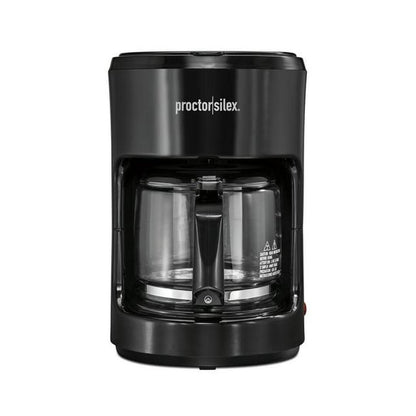 Proctor Silex 10 Cup Coffee Maker, Glass Carafe, Smart Plug Compatible, Black, 48351