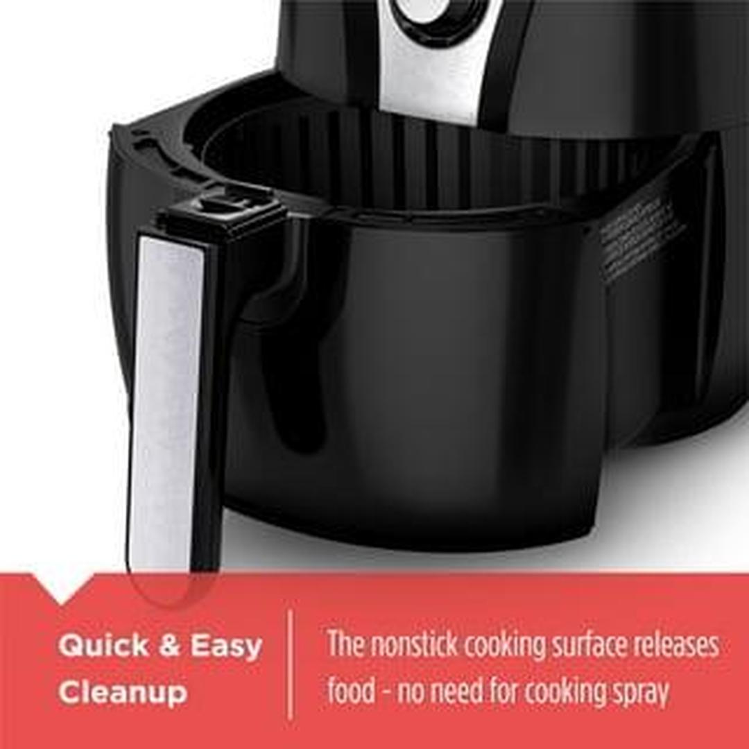 BLACK+DECKER Purify 2-Liter Air Fryer, Black/Stainless Steel