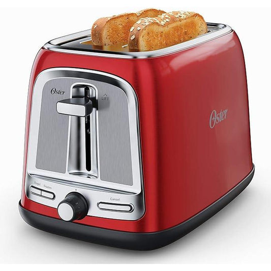 Oster 2-Slice Toaster with Advanced Toast Technology, Candy Apple Red