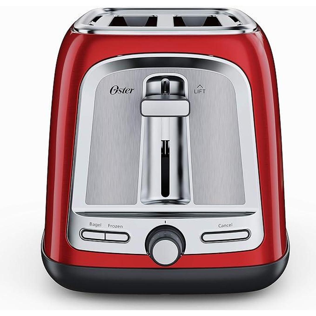 Oster 2-Slice Toaster with Advanced Toast Technology, Candy Apple Red