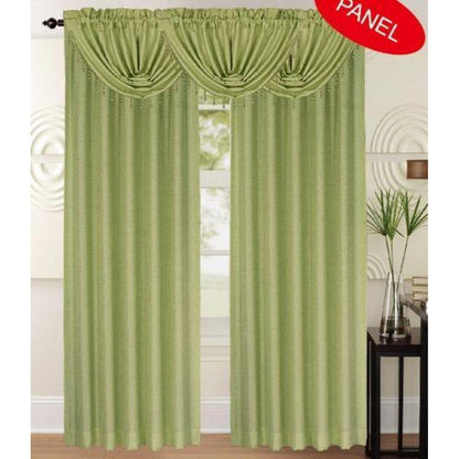 Leah Textured Curtain Panel - 84" Long Draperies in Sage Green (Each Panel Being Sold Separately)