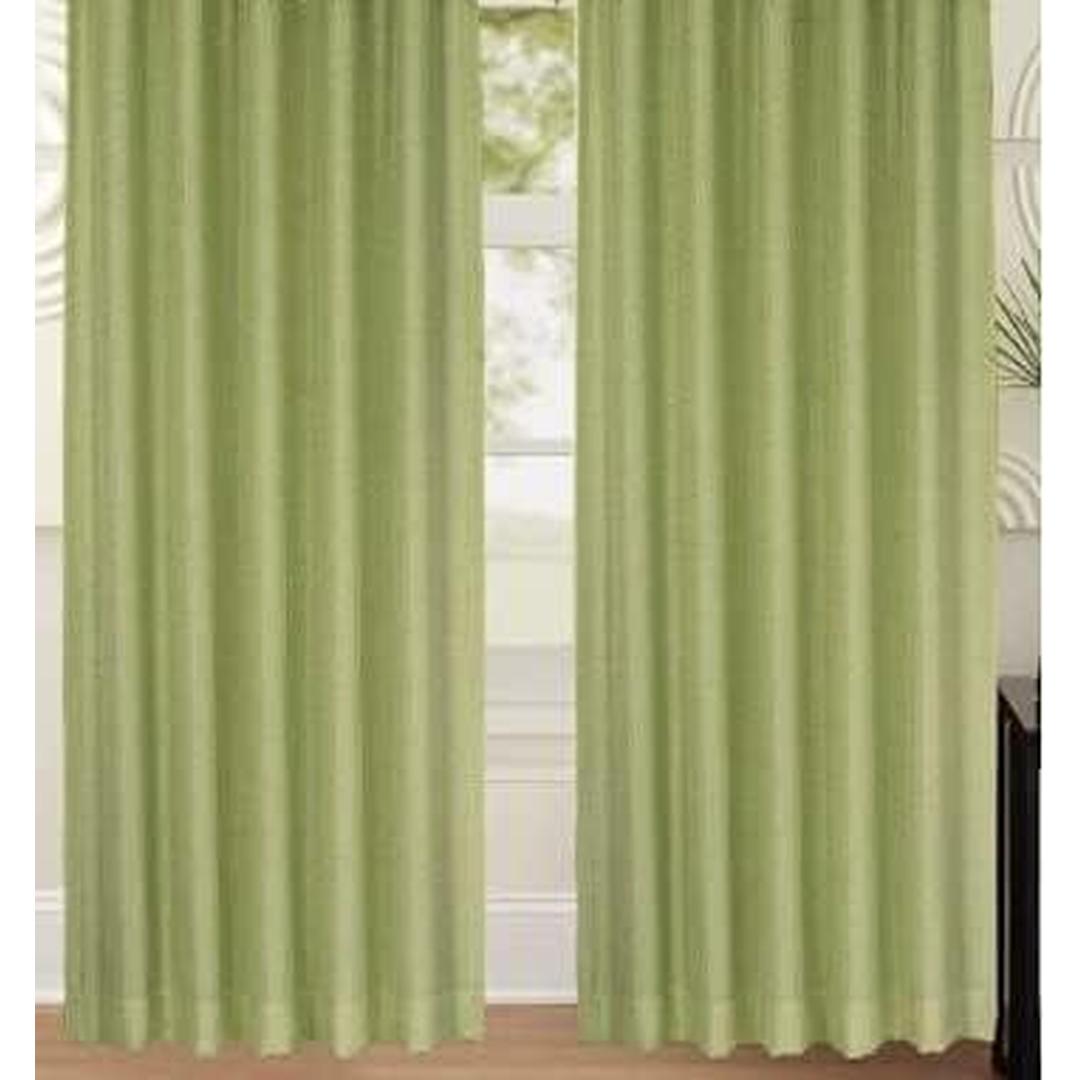 Leah Textured Curtain Panel - 84" Long Draperies in Sage Green (Each Panel Being Sold Separately)