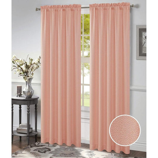 Morgan Rod Pocket Window Elegance: Blush Panel and Valance - Mix and Match Your Ideal Style!