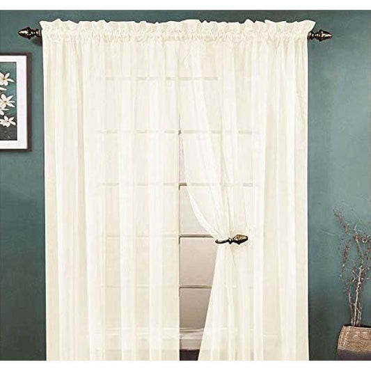 Elegant Sheila Beige Rod Pocket Panel - Timeless Style for Your Space (54" x 84")