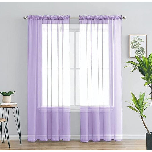 Elegant Sheila Lilac Rod Pocket Panel - Timeless Style for Your Space (54" x 84")