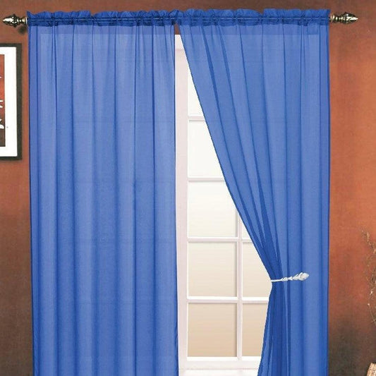 Elegant Sheila Navy Rod Pocket Panel - Timeless Style for Your Space (54" x 84")