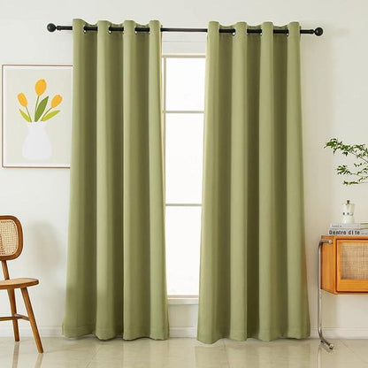 Jeannie Sage Green Blackout Grommet Panel - 54"x84" Window Treatment for Superior Light Control and Privacy