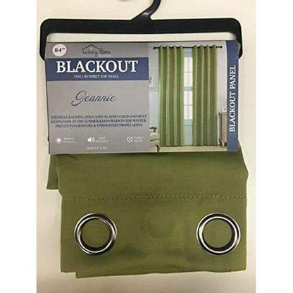 Jeannie Sage Green Blackout Grommet Panel - 54"x84" Window Treatment for Superior Light Control and Privacy