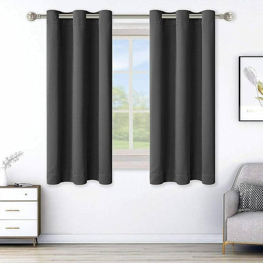 Jeannie Grey Blackout Grommet Panel - 54"x63" Window Treatment for Superior Light Control and Privacy