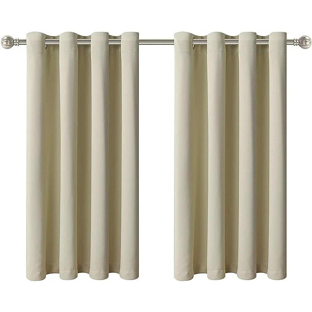 Jeannie Beige Blackout Grommet Panel - 54"x63" Window Treatment for Superior Light Control and Privacy