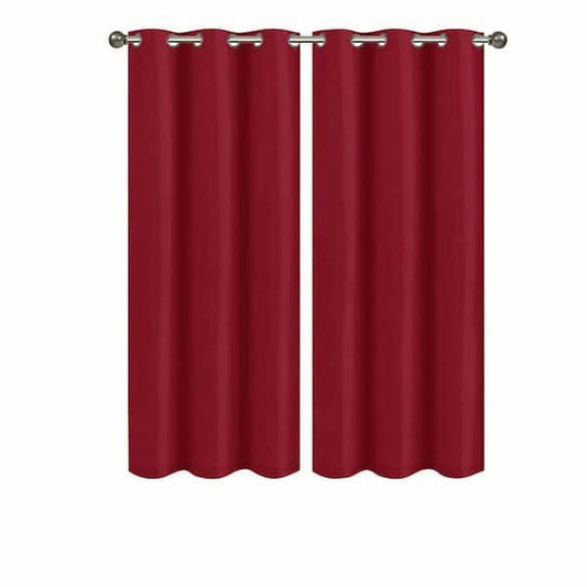 Jeannie Burgundy Blackout Grommet Panel - 54"x63" Window Treatment for Superior Light Control and Privacy