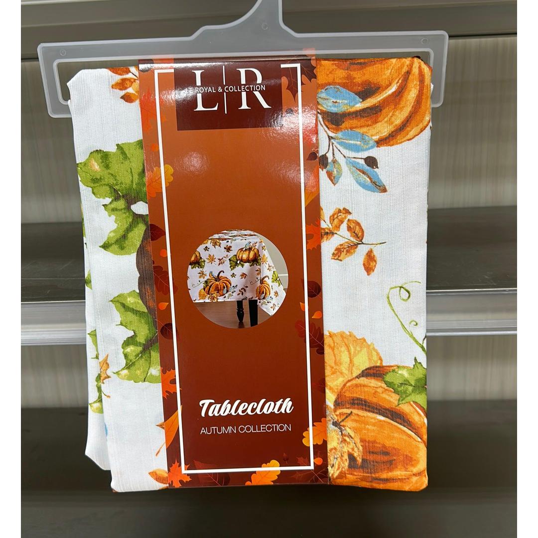 Compass Autumn Collection Tablecloth, Holiday Table Cover for elevating Every Meal with an elegant oblong design