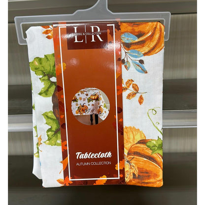 Compass Autumn Collection Tablecloth, Holiday Table Cover for elevating Every Meal with an elegant oblong design