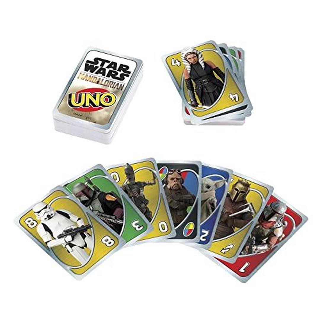 Mattel Games UNO Star Wars The Mandalorian in Storage Tin, Themed Deck & Special Rule