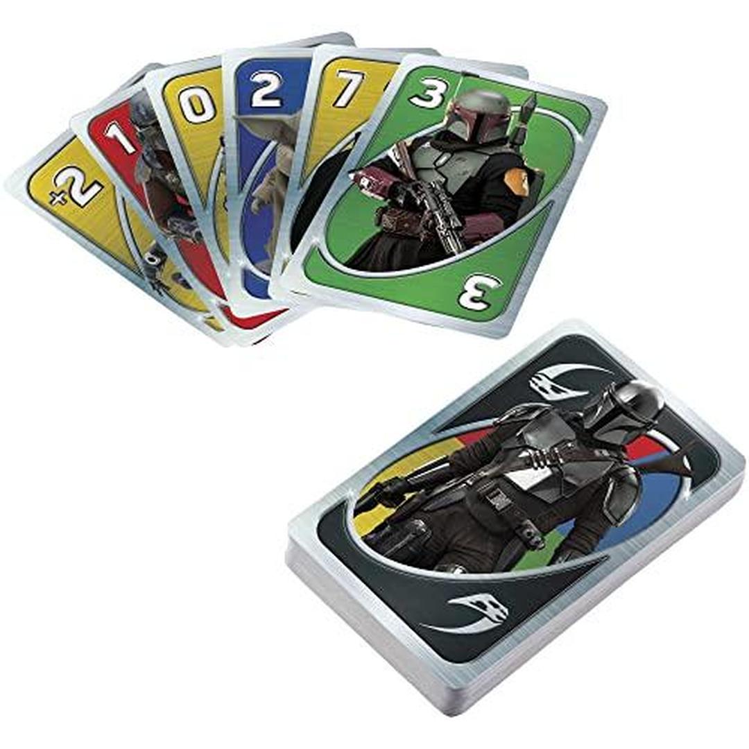 Mattel Games UNO Star Wars The Mandalorian in Storage Tin, Themed Deck & Special Rule