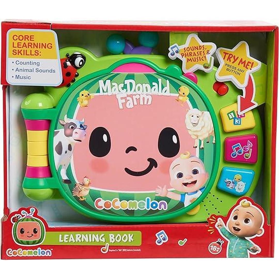 COCOMELON Learning Book Interactive Toy for Toddlers with 3 Learning Modes, 50 Learning Phrases, Ages 18+ Months, Officially Licensed Kids Toys for Ages 18 Month, and Present