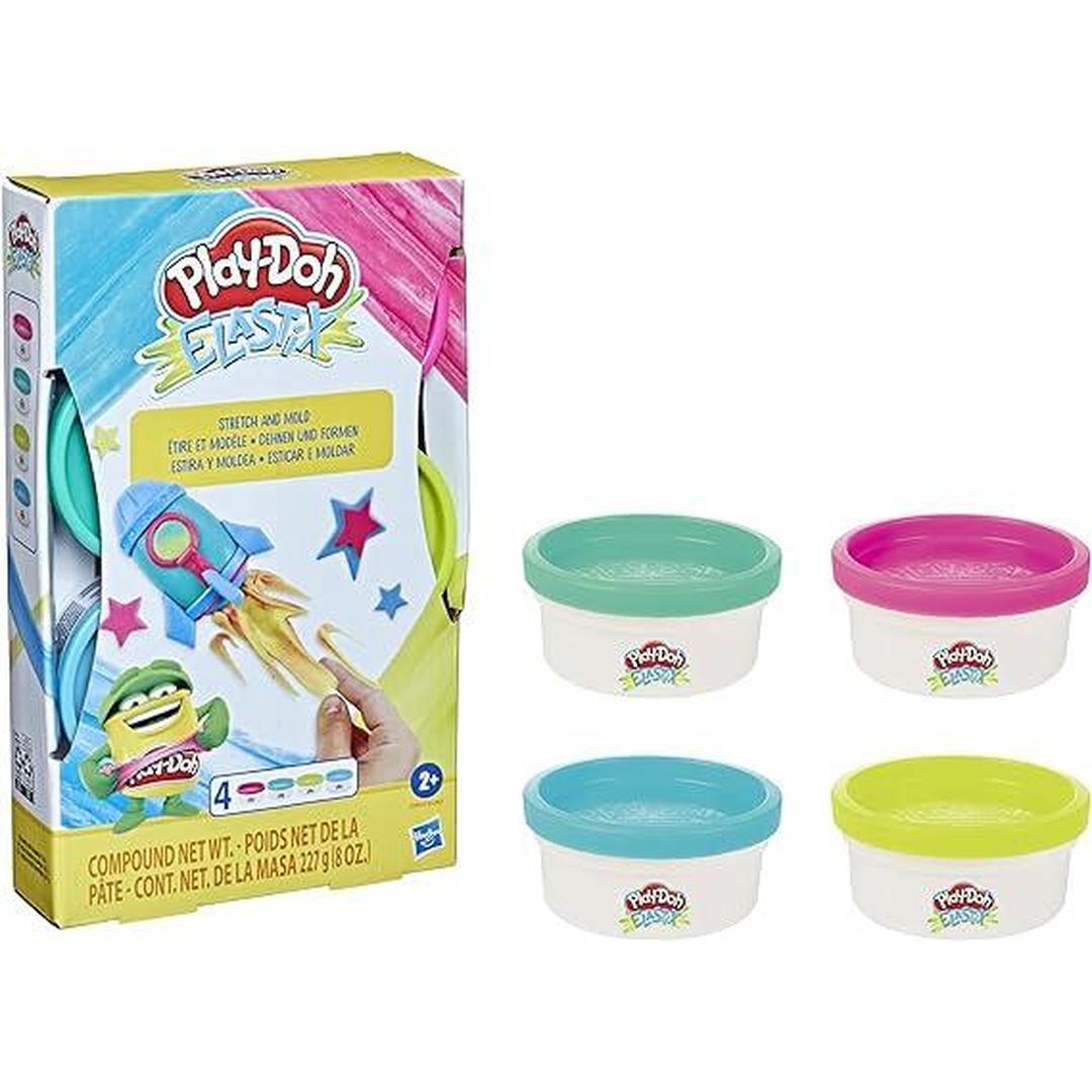 Play-Doh Elastix Includes 4 Cans of Dough Toy for Kids Ages 3 and up