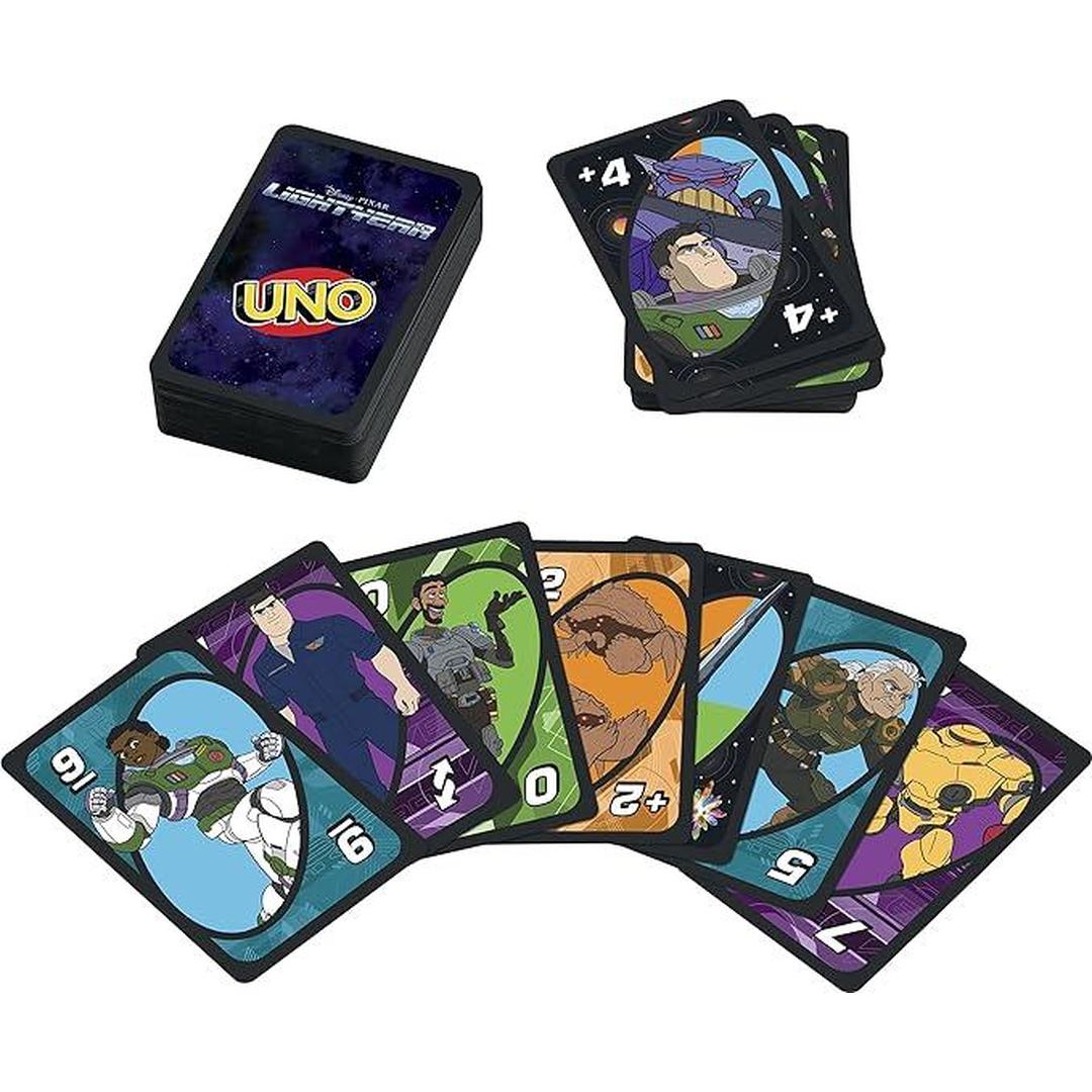 Mattel Games UNO Disney Pixar Lightyear Card Game in Storage Tin