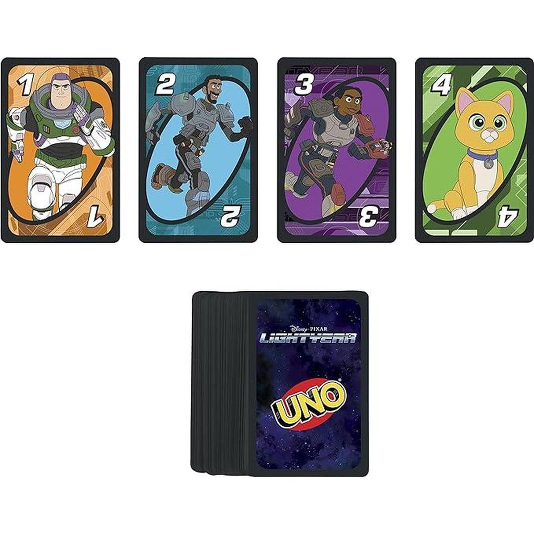 Mattel Games UNO Disney Pixar Lightyear Card Game in Storage Tin