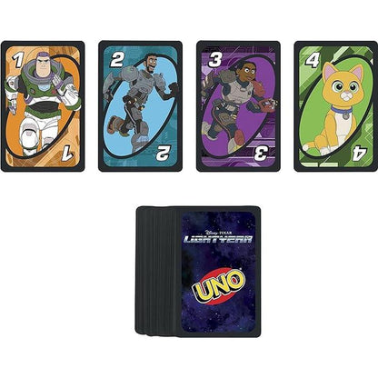 Mattel Games UNO Disney Pixar Lightyear Card Game in Storage Tin