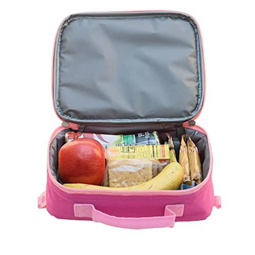 LOL Girl’s 4 Piece Backpack Set Sequin School Bag with Front Zip Pocket 2 Side Mesh Pockets Insulated Lunch Bag Water Bottle and Squish Ball Dan