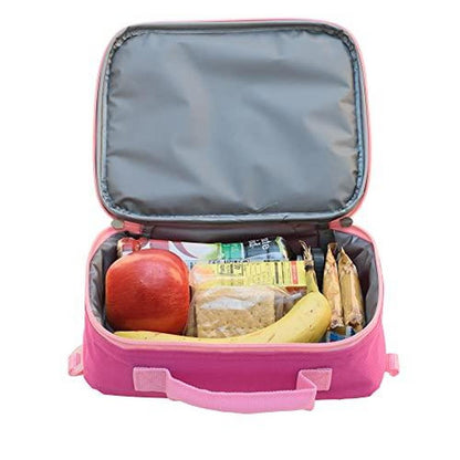 LOL Girl’s 4 Piece Backpack Set Sequin School Bag with Front Zip Pocket 2 Side Mesh Pockets Insulated Lunch Bag Water Bottle and Squish Ball Dan