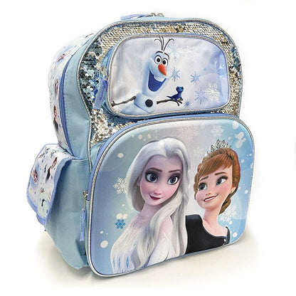 Frozen New 3D Molded Magic Sequins 16" Large Backpack
