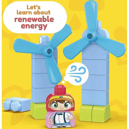 MEGA BLOKS Fisher-Price Toddler Building Blocks, Green Town Build & Learn Eco House