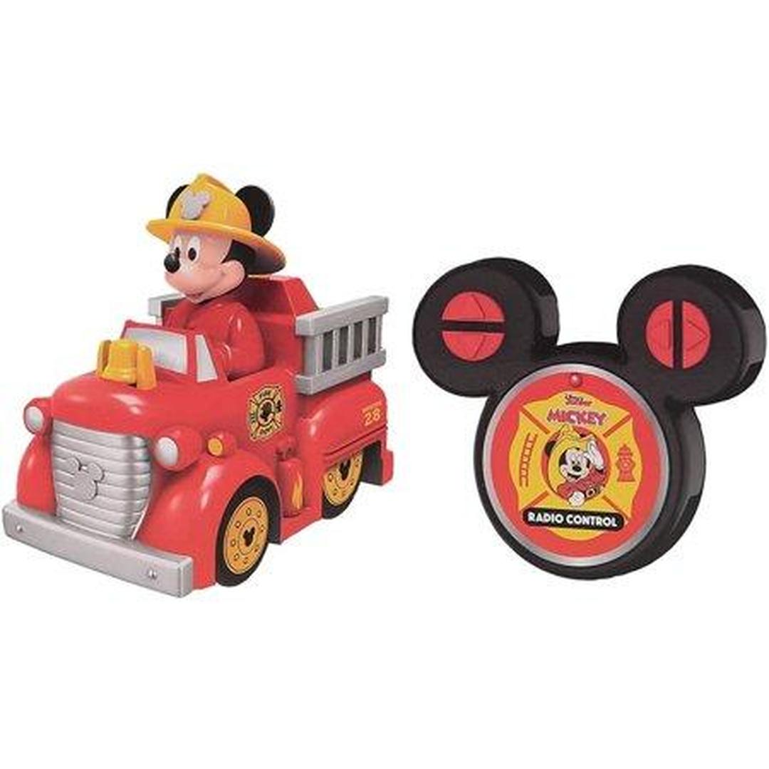 Jam'n Products Remote Control Toys Multi - Mickey Mouse Red Remote Control Firetruck Toy