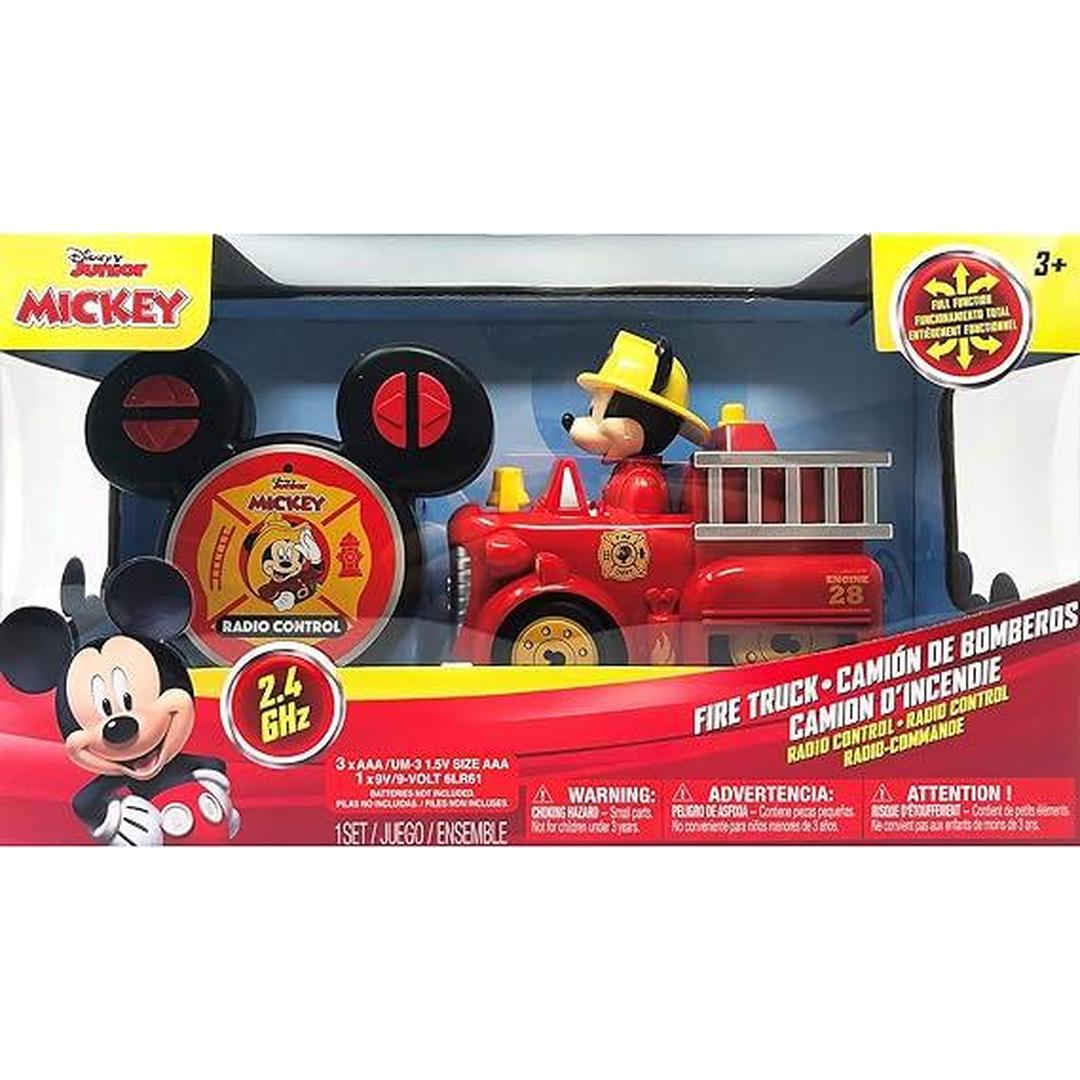 Jam'n Products Remote Control Toys Multi - Mickey Mouse Red Remote Control Firetruck Toy