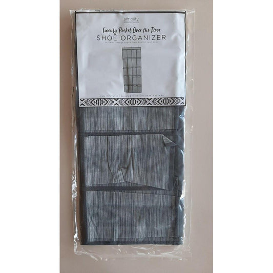 Simplify 20 Pocket Over-the-door Shoe Organizer | Gray