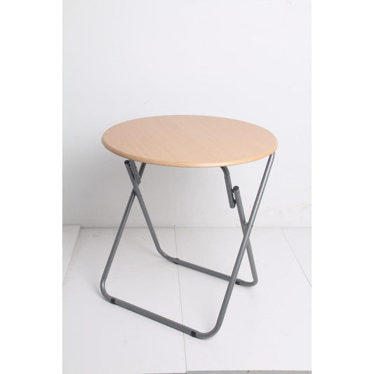 Oversized Dia 28"X28"H Round Folding Table- Beech Color