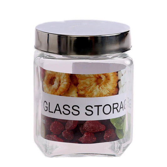 41oz/1200ml Glaze Jar With Steel Lid For Storing Spices, Grains.