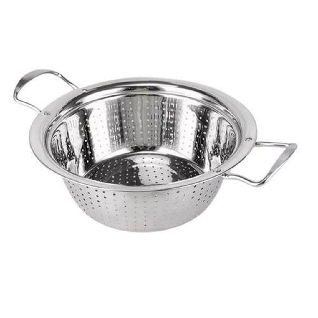 Dia 12"/30cm Heavy Duty Stainless Steel Micro-perforated Colander Strainer