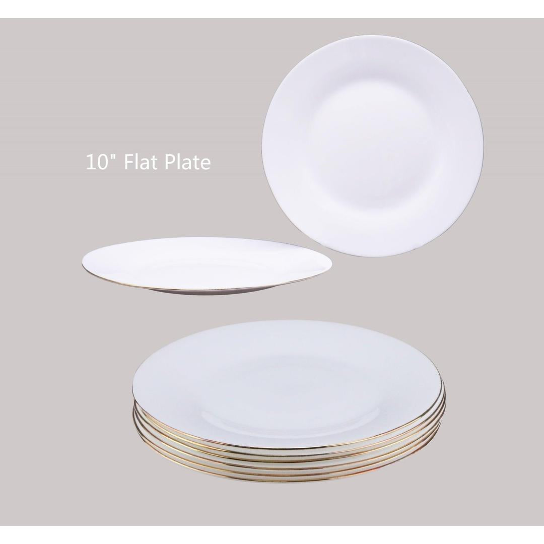 Opal Dia 10'' Dinner Plate With Goldrim