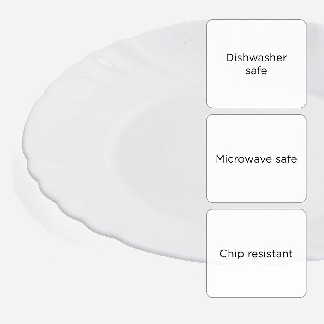 Opal White Dia 8" Flat Plate White