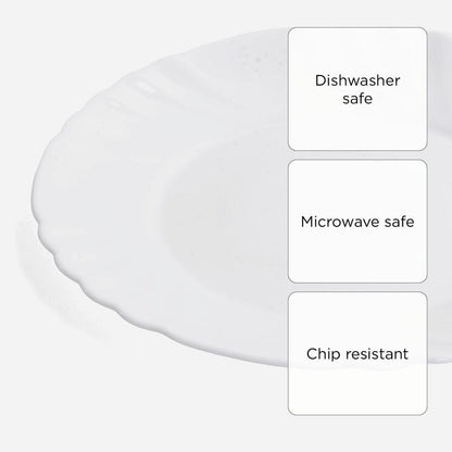 Opal White Dia 8" Flat Plate White